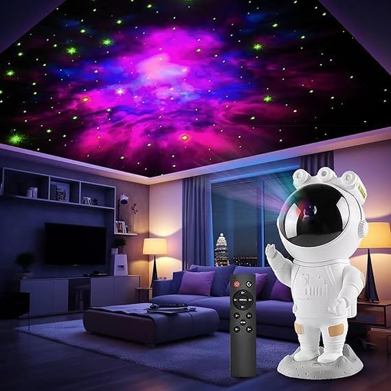 Uzay Temalı Astronot Figürlü Projektör